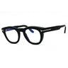 001 - shiny black/clear/blue-light block lens