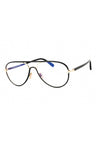 001 - shiny black/clear/blue-light block lens