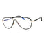 001 - shiny black/clear/blue-light block lens