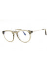 096 - shiny dark green/clear/blue-light block lens