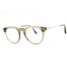 096 - shiny dark green/clear/blue-light block lens