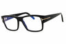 001 - shiny black/clear/blue-light block lens