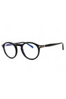 001 - shiny black/clear/blue-light block lens