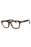 052 - Dark Havana / clear/blue-light block lens