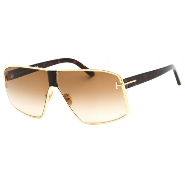 Tom Ford FT0911 Sunglasses shiny deep gold / gradient brown Unisex-AmbrogioShoes