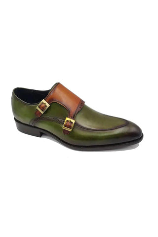 Carrucci KS479-05 Leather Double Monk-Strap