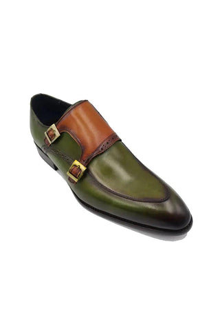 Carrucci KS479-05 Leather Double Monk-Strap