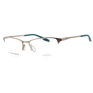 Under Armour UA 5047/G Eyeglasses Matte Ruthenium Teal/Clear demo lens-AmbrogioShoes
