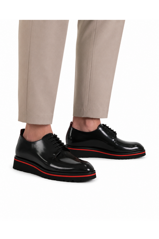 Valentino Dante Leather "V" logo Derby-AmbrogioShoes