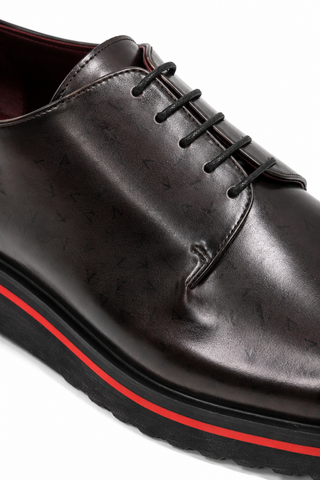 Valentino Dante Leather "V" logo Derby-AmbrogioShoes