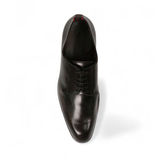 Valentino Dante Men's Shoes Polished Calf-Skin Leather "V" logo Derby (VAL1009)-AmbrogioShoes