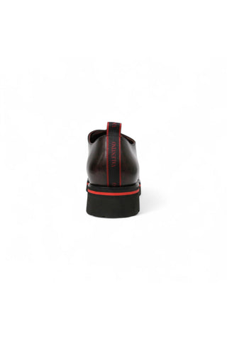 Valentino Dante Polished Calf-Skin Leather "V" logo Derby (VAL1009)-AmbrogioShoes