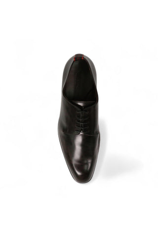 Valentino Dante Polished Calf-Skin Leather "V" logo Derby (VAL1009)-AmbrogioShoes