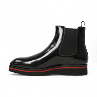 Valentino Dayton Men's Shoes Polished Calf-Skin Leather Chelsea Boots (VAL1011)-AmbrogioShoes