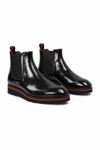 Valentino Dayton Polished Leather Chelsea Boots (VAL1011)-AmbrogioShoes
