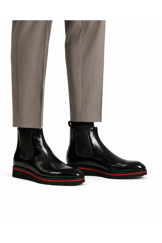 Valentino Dayton Polished Leather Chelsea Boots (VAL1011)-AmbrogioShoes