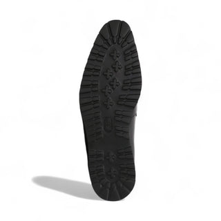 Valentino Deacon 19521 Men's Shoes Polished Calf-Skin Leather Slip-On Black Loafers (VAL1008)-AmbrogioShoes