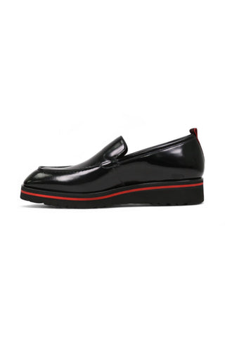 Valentino Deacon 19521 Polished Calf-Skin Leather Slip-On Black Loafers (VAL1008)-AmbrogioShoes