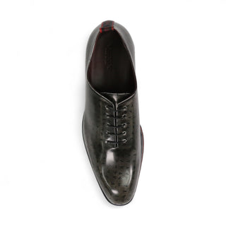Valentino Dult Men's Shoes Polished Calf-Skin Leather Whole Cut Oxfords (VAL1010)-AmbrogioShoes