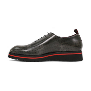 Valentino Dult Polished Calf-Skin Leather Whole Cut Oxfords (VAL1010)-AmbrogioShoes