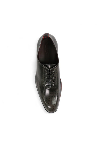 Valentino Dult Polished Calf-Skin Leather Whole Cut Oxfords (VAL1010)-AmbrogioShoes