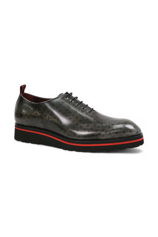 Valentino Dult Polished Calf-Skin Leather Whole Cut Oxfords (VAL1010)-AmbrogioShoes