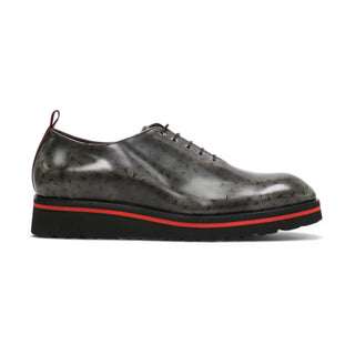 Valentino Dult Polished Calf-Skin Leather Whole Cut Oxfords (VAL1010)-AmbrogioShoes
