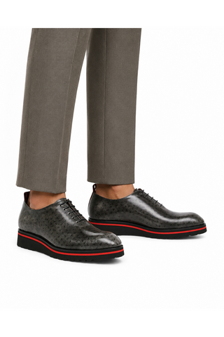 Valentino Dult Polished Leather Whole Cut Oxfords (VAL1010)-AmbrogioShoes