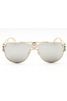 12526G - Pale Gold / Grey Silver Mirror