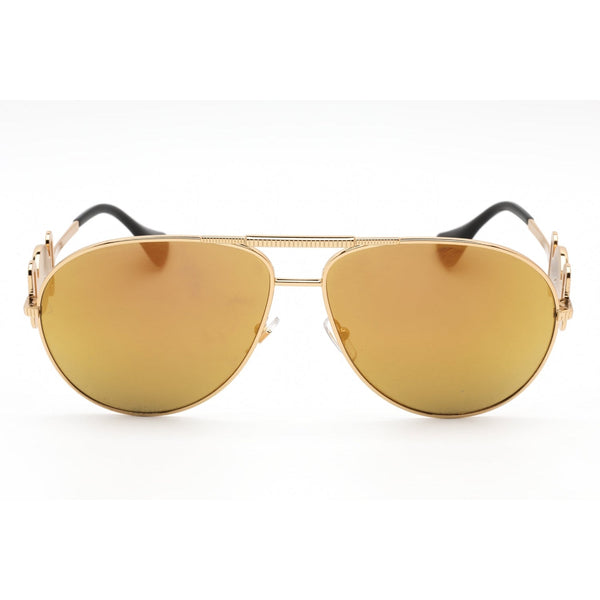 Versace 0VE2249 Sunglasses Gold / Brown Mirror Unisex-AmbrogioShoes