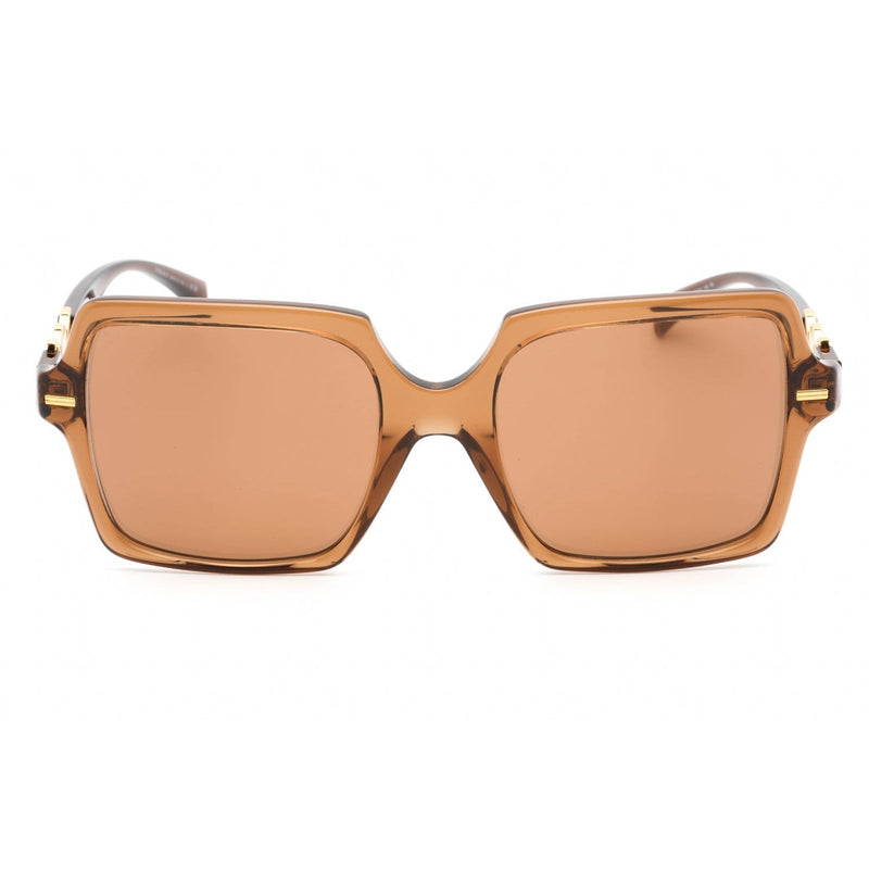 Versace 0VE4441 Sunglasses Transparent Brown / Brown Orange Metallic Women's-AmbrogioShoes