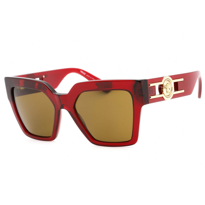 Versace 0VE4458 Sunglasses Bordeaux / Dark Brown Women's-AmbrogioShoes