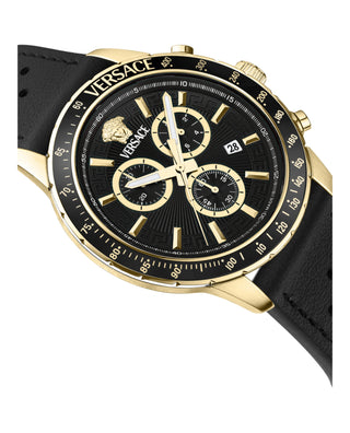 Versace Sport Chrono Leather Watch-AmbrogioShoes