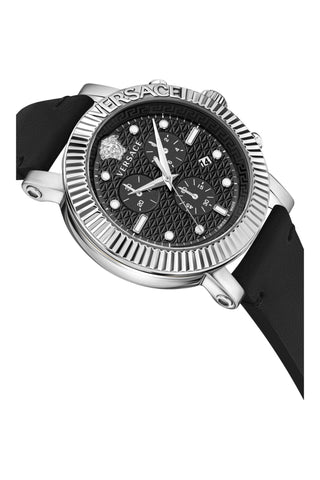 Versace V-Chrono Classic Leather Watch