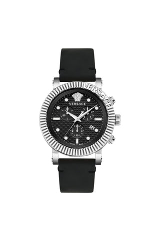 Versace V-Chrono Classic Leather Watch