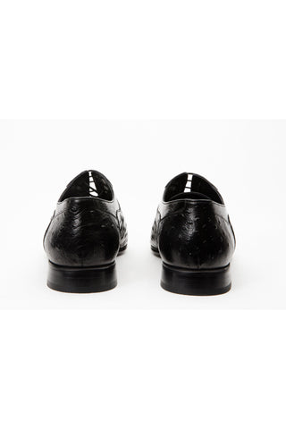 Vinci Alabama Embossed Leather Oxford - Black-AmbrogioShoes