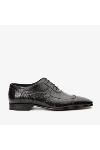 Vinci Alabama Embossed Leather Oxford - Black-AmbrogioShoes