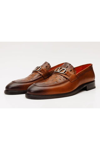 Vinci Amsterdam Leather Horse-Bit Loafer - Tan-AmbrogioShoes
