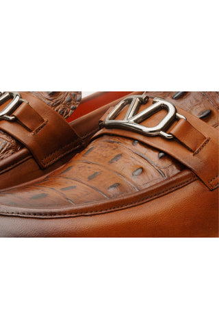 Vinci Amsterdam Leather Horse-Bit Loafer - Tan-AmbrogioShoes