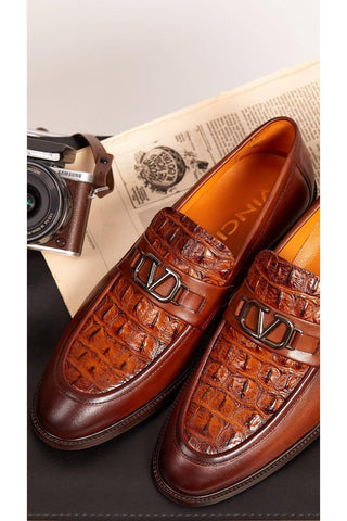 Vinci Amsterdam Leather Horse-Bit Loafer - Tan-AmbrogioShoes
