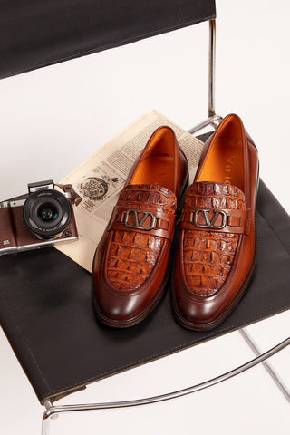 Vinci Amsterdam Leather Horse-Bit Loafer - Tan-AmbrogioShoes
