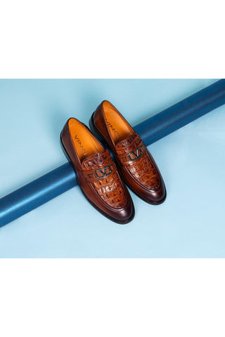 Vinci Amsterdam Leather Horse-Bit Loafer - Tan-AmbrogioShoes