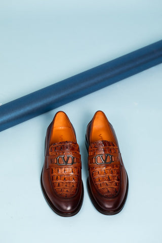 Vinci Amsterdam Leather Horse-Bit Loafer - Tan-AmbrogioShoes