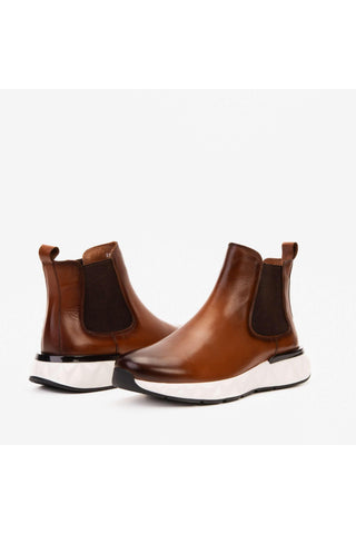 Vinci Apex Leather Boot - Tan-AmbrogioShoes