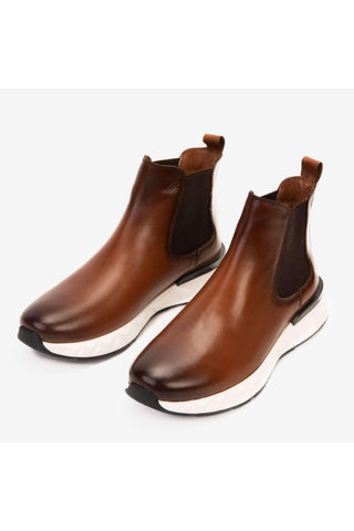 Vinci Apex Leather Boot - Tan-AmbrogioShoes