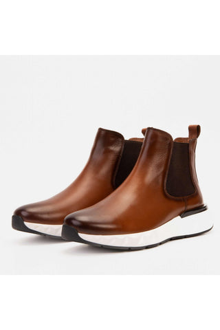 Vinci Apex Leather Boot - Tan-AmbrogioShoes