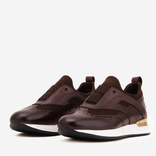 Vinci Arcadia Leather Sneaker - Brown-AmbrogioShoes