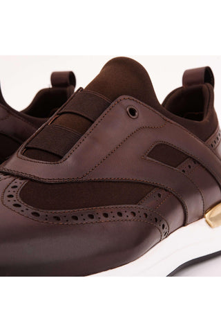 Vinci Arcadia Leather Sneaker - Brown-AmbrogioShoes