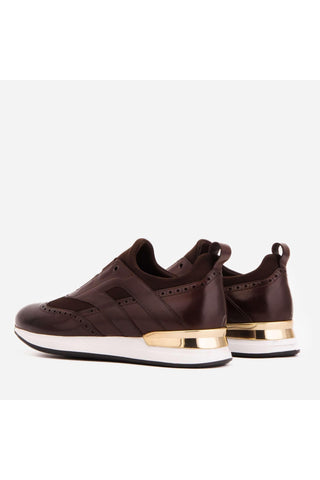 Vinci Arcadia Leather Sneaker - Brown-AmbrogioShoes