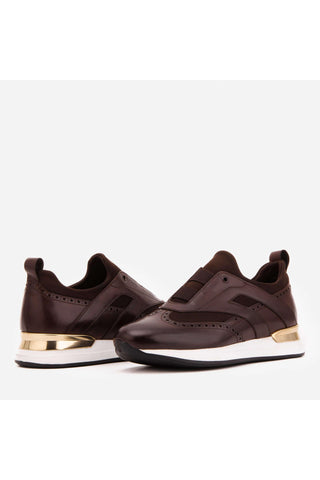 Vinci Arcadia Leather Sneaker - Brown-AmbrogioShoes